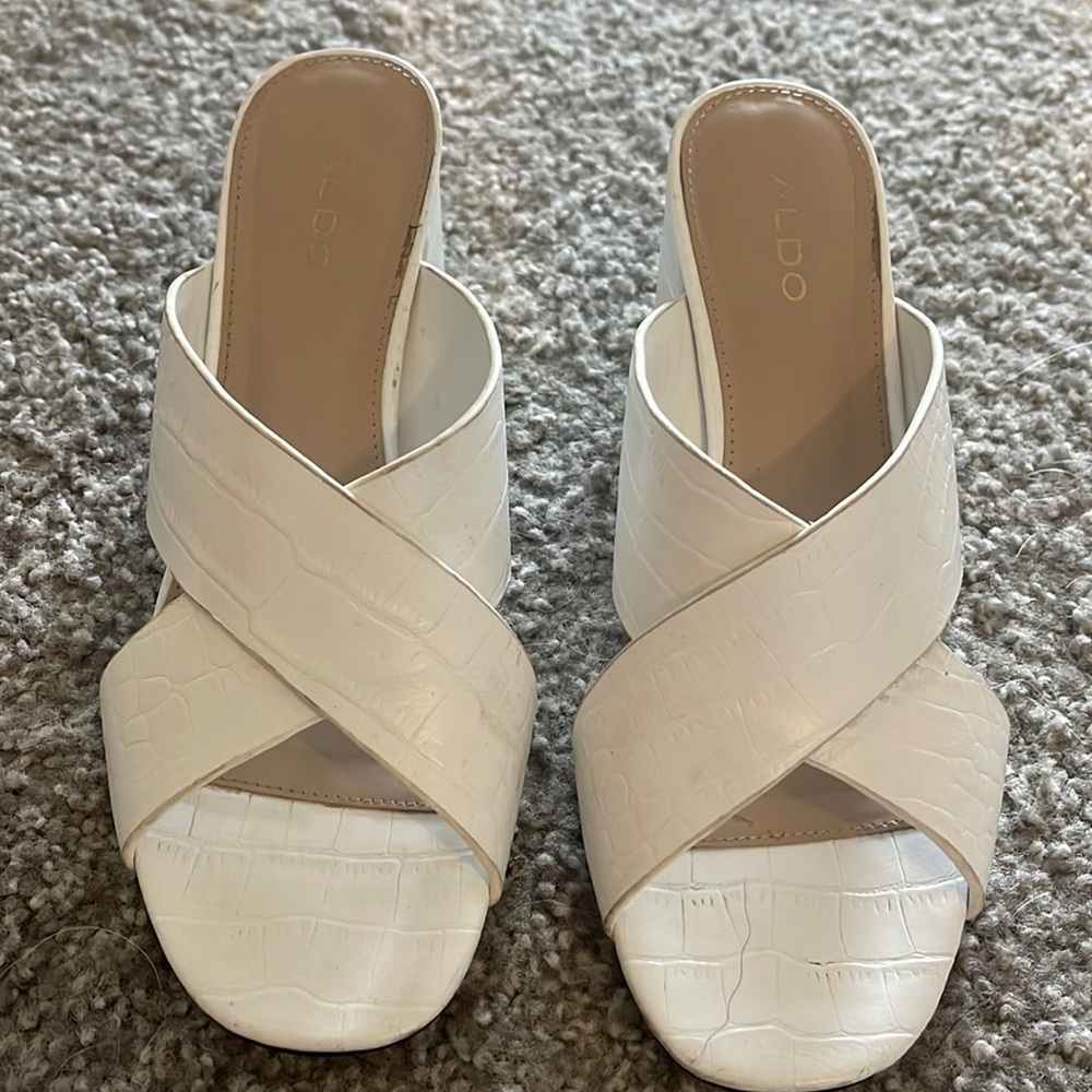 Aldo slide on block heels